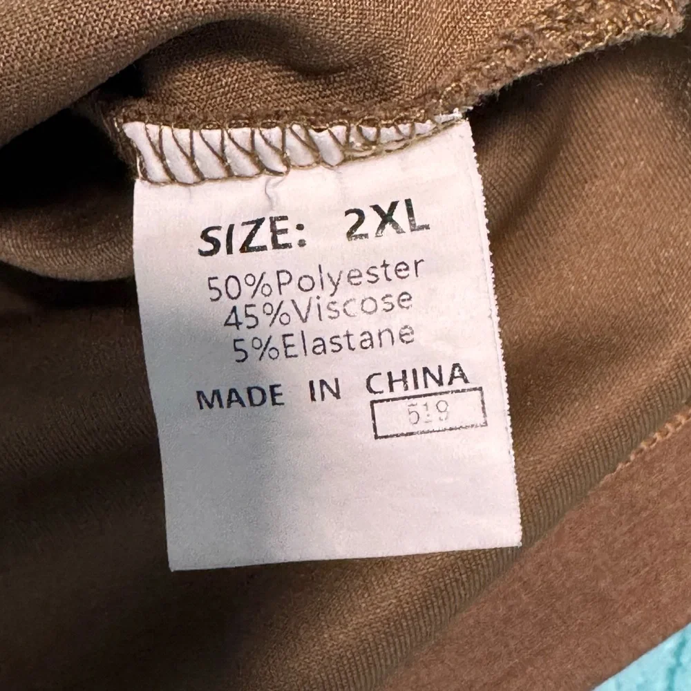 EVALESS Two Piece Women Lounge Set in Coffee 2X - Picture 8 of 16